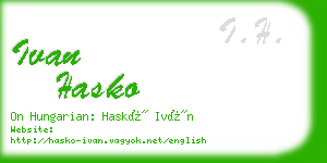 ivan hasko business card